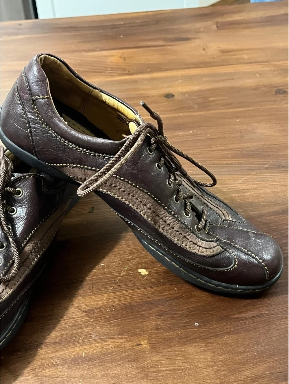 Born Men's Brown Leather Casual Sneakers